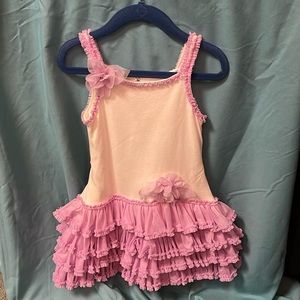 Isabella & Chloe Purple and White Ruffle Dress 4T